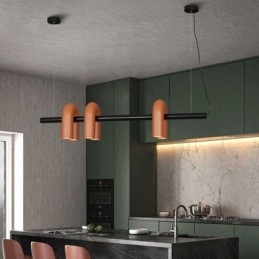 Designer Touch Decorative Ceiling Light Wrought Iron U shaped Pendant Light Rotating Shade