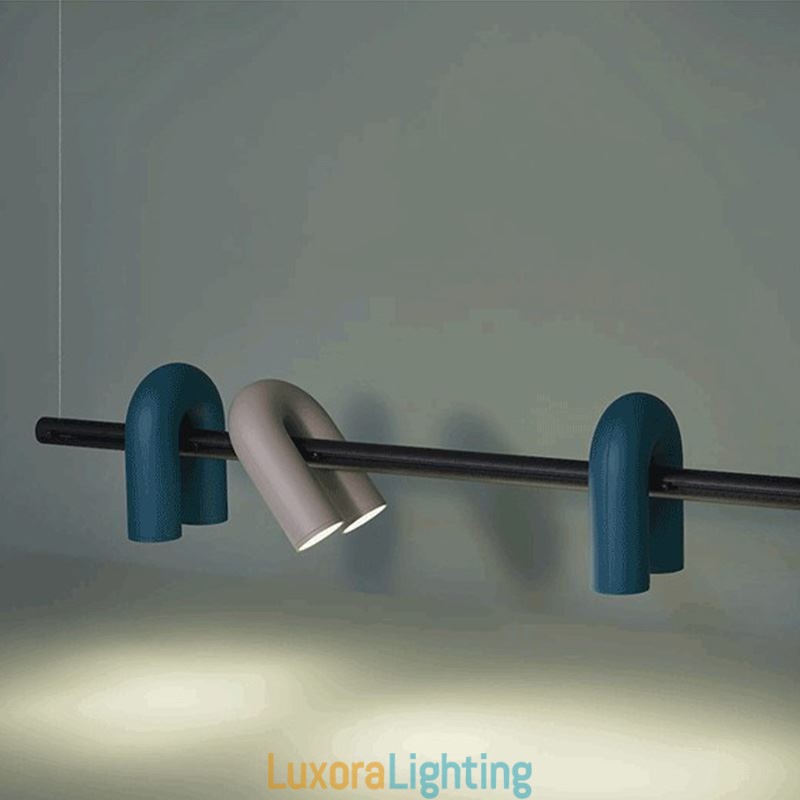 Designer Touch Decorative Ceiling Light Wrought Iron U shaped Pendant Light Rotating Shade