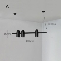 Designer Touch Decorative Ceiling Light Wrought Iron U shaped Pendant Light Rotating Shade