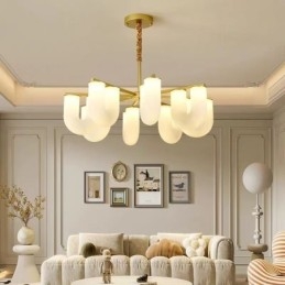Designer Touch Decorative U Shaped Chandelier French Cream Style Pendant Light