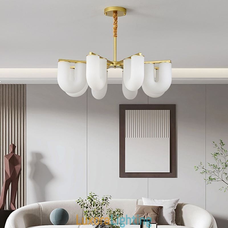 Designer Touch Decorative U Shaped Chandelier French Cream Style Pendant Light