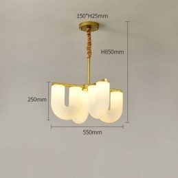Designer Touch Decorative U Shaped Chandelier French Cream Style Pendant Light