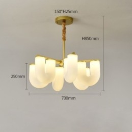 Designer Touch Decorative U Shaped Chandelier French Cream Style Pendant Light