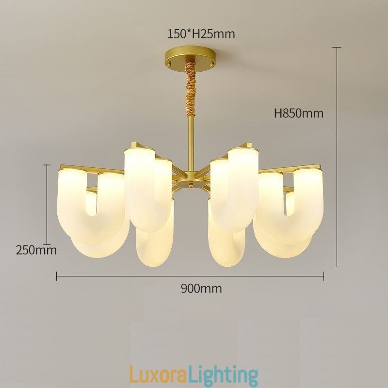 Designer Touch Decorative U Shaped Chandelier French Cream Style Pendant Light