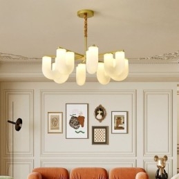 Designer Touch Decorative U Shaped Chandelier French Cream Style Pendant Light