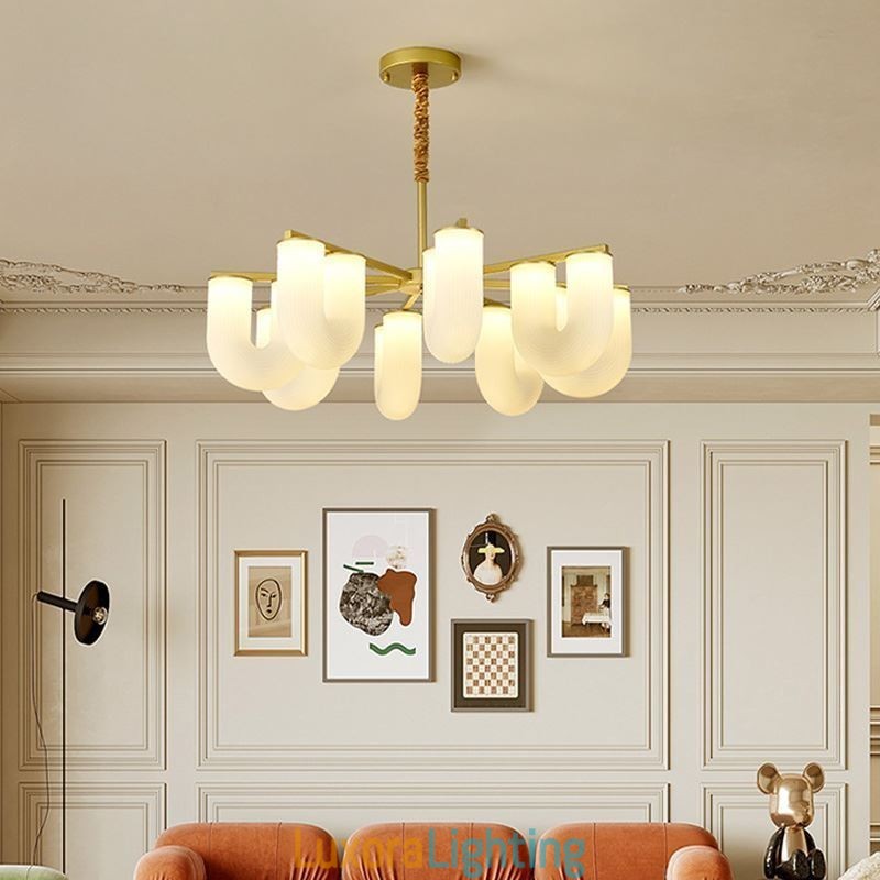 Designer Touch Decorative U Shaped Chandelier French Cream Style Pendant Light