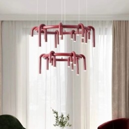 Designer Touch Decorative Ceiling Light Modern Nordic Duplex Building Circular U shaped Pendant Light