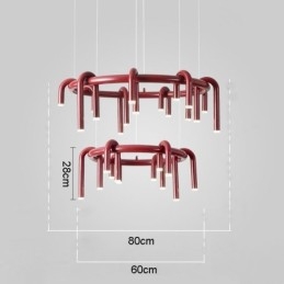 Designer Touch Decorative Ceiling Light Modern Nordic Duplex Building Circular U shaped Pendant Light