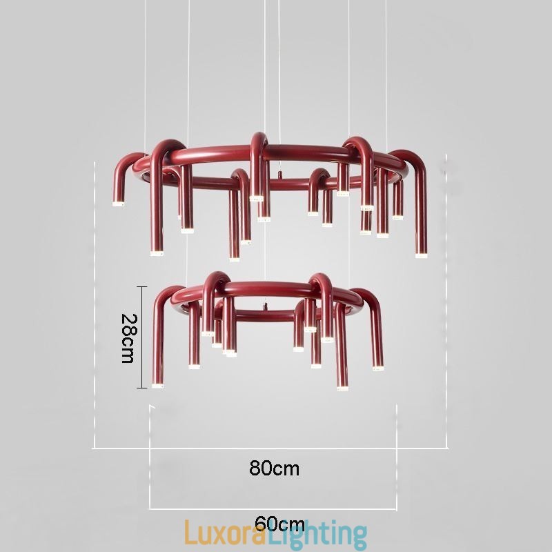 Designer Touch Decorative Ceiling Light Modern Nordic Duplex Building Circular U shaped Pendant Light