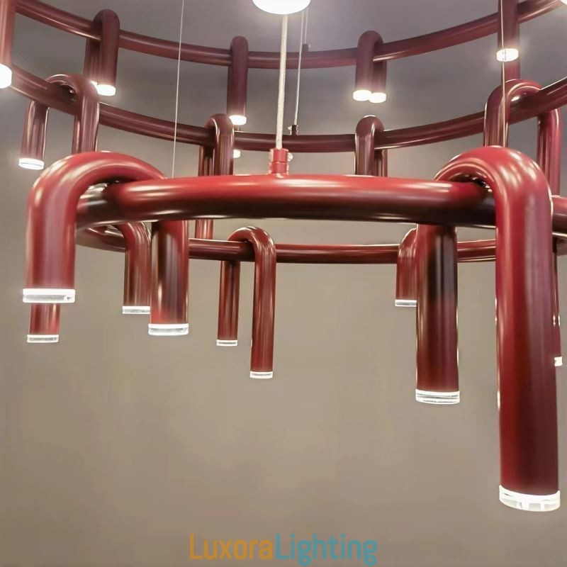 Designer Touch Decorative Ceiling Light Modern Nordic Duplex Building Circular U shaped Pendant Light