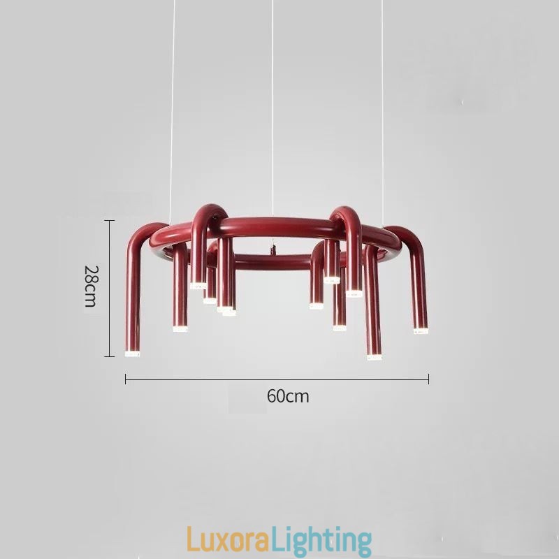 Designer Touch Decorative Ceiling Light Modern Nordic Duplex Building Circular U shaped Pendant Light