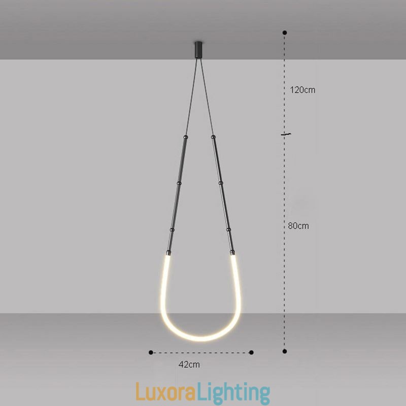 Designer Touch Decorative Pendant Light Creative Line Bamboo Ceiling Light Black Gold