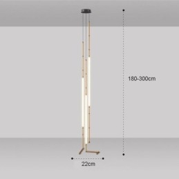 Designer Touch Decorative Ceiling Light Creative Line Bamboo Hanging Light Black Gold