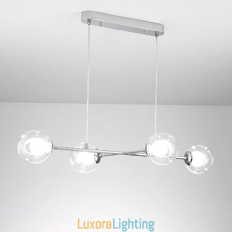 Designer Touch Decorative Glass Hanging Light European Magic Bean Pendant Light 4 Lights