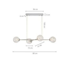 Designer Touch Decorative Glass Hanging Light European Magic Bean Pendant Light 4 Lights