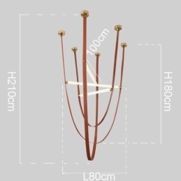 Designer Touch Decorative European Pendant Light Wabi Sabi Style Belt Light