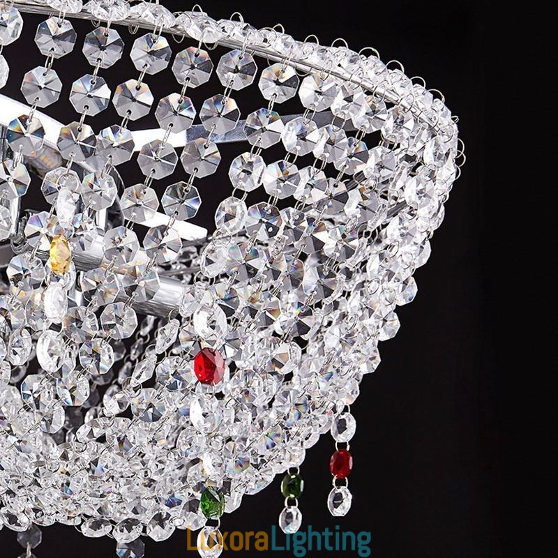 Designer Touch Decorative Crystal Pendant Light Modern Luxury Oval Ceiling Light