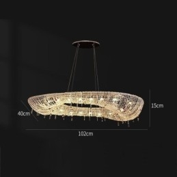Designer Touch Decorative Crystal Pendant Light Modern Luxury Oval Ceiling Light