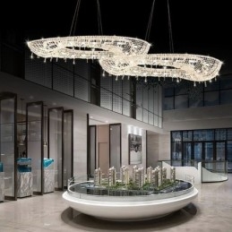 Designer Touch Decorative Crystal Pendant Light Modern Luxury Oval Ceiling Light