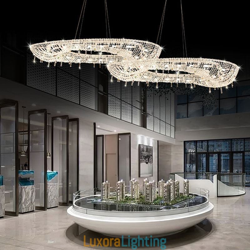 Designer Touch Decorative Crystal Pendant Light Modern Luxury Oval Ceiling Light