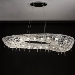 Designer Touch Decorative Crystal Pendant Light Modern Luxury Oval Ceiling Light