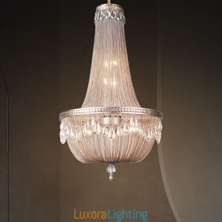 Designer Touch Decorative Tassel Pendant Light Retro American Duplex Aluminum Chain Ceiling Light