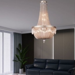 Designer Touch Decorative Tassel Pendant Light Retro American Duplex Aluminum Chain Ceiling Light