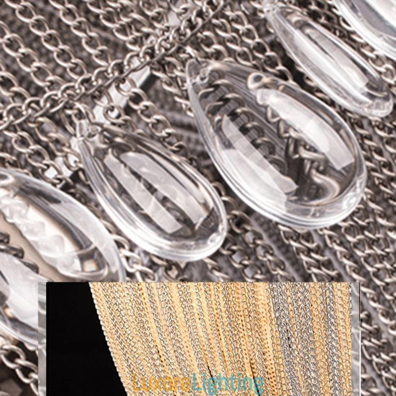 Designer Touch Decorative Tassel Pendant Light Retro American Duplex Aluminum Chain Ceiling Light