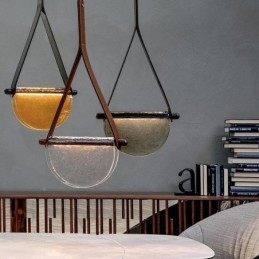 Designer Touch Decorative Pendant Light Modern Minimalist Belt Glass Ceiling Light
