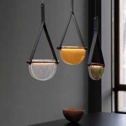 Designer Touch Decorative Pendant Light Modern Minimalist Belt Glass Ceiling Light