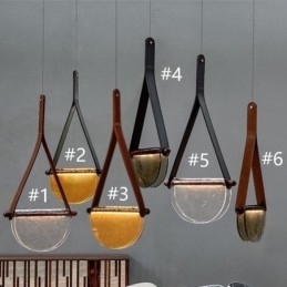 Designer Touch Decorative Pendant Light Modern Minimalist Belt Glass Ceiling Light