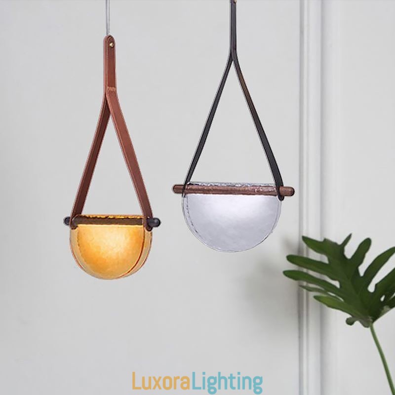Designer Touch Decorative Pendant Light Modern Minimalist Belt Glass Ceiling Light