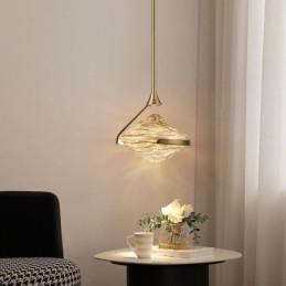 Designer Touch Decorative Pendant Light Modern Minimalist Wrought Iron Lava Glass Ceiling Light