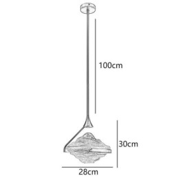 Designer Touch Decorative Pendant Light Modern Minimalist Wrought Iron Lava Glass Ceiling Light