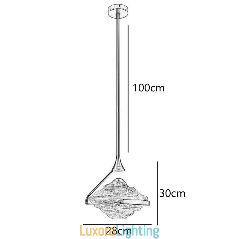 Designer Touch Decorative Pendant Light Modern Minimalist Wrought Iron Lava Glass Ceiling Light