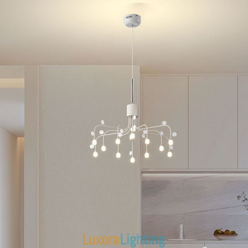 Designer Touch Decorative Pendant Light Nordic Creative Natural White Ceiling Light 14 Lights