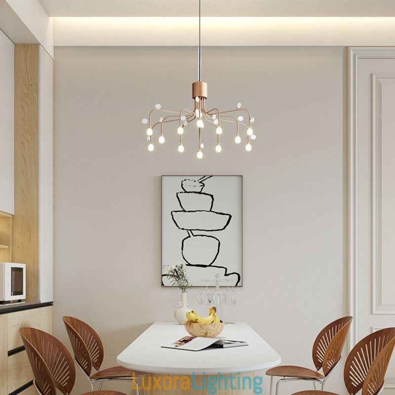 Designer Touch Decorative Pendant Light Nordic Creative Natural White Ceiling Light 14 Lights