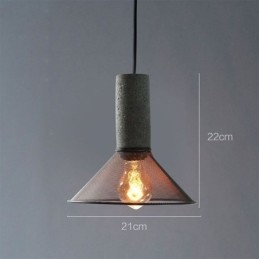 Designer Touch Decorative Black Pendant Light Cement Grid Light Country Retro Ceiling Light