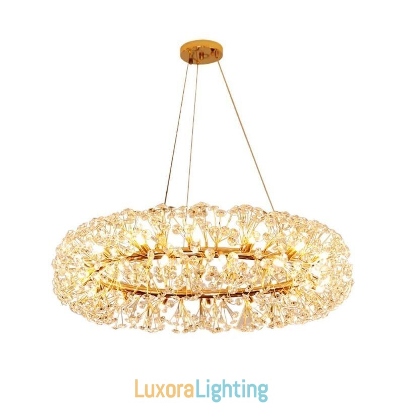 Designer Touch Decorative Pendant Light Modern Minimalist Wrought Iron Circular Sun Flower Ceiling Light