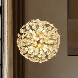 Designer Touch Decorative Ceiling Light Modern Minimalist Electroplating Iron Sun Flower Pendant Light