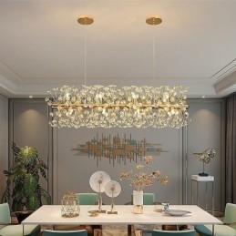 Designer Touch Decorative Pendant Light Electroplating Strip Sun Flower Wrought Iron Ceiling Light