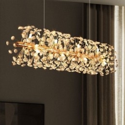 Designer Touch Decorative Pendant Light Electroplating Strip Sun Flower Wrought Iron Ceiling Light