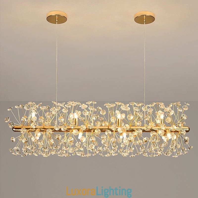 Designer Touch Decorative Pendant Light Electroplating Strip Sun Flower Wrought Iron Ceiling Light