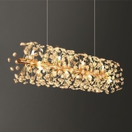 Designer Touch Decorative Pendant Light Electroplating Strip Sun Flower Wrought Iron Ceiling Light