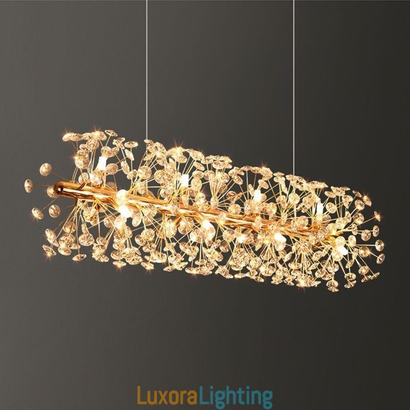 Designer Touch Decorative Pendant Light Electroplating Strip Sun Flower Wrought Iron Ceiling Light