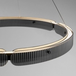 Designer Touch Decorative Circle Pendant Light 60 80CM Glass Ceiling Light Stepless Dimmable With Remote Control