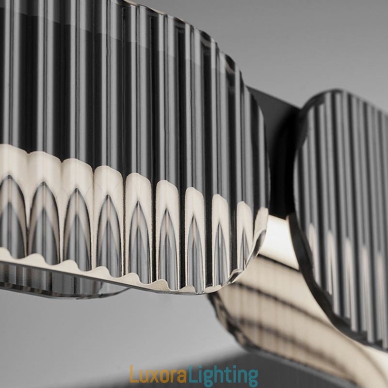 Designer Touch Decorative Circle Pendant Light 60 80CM Glass Ceiling Light Stepless Dimmable With Remote Control