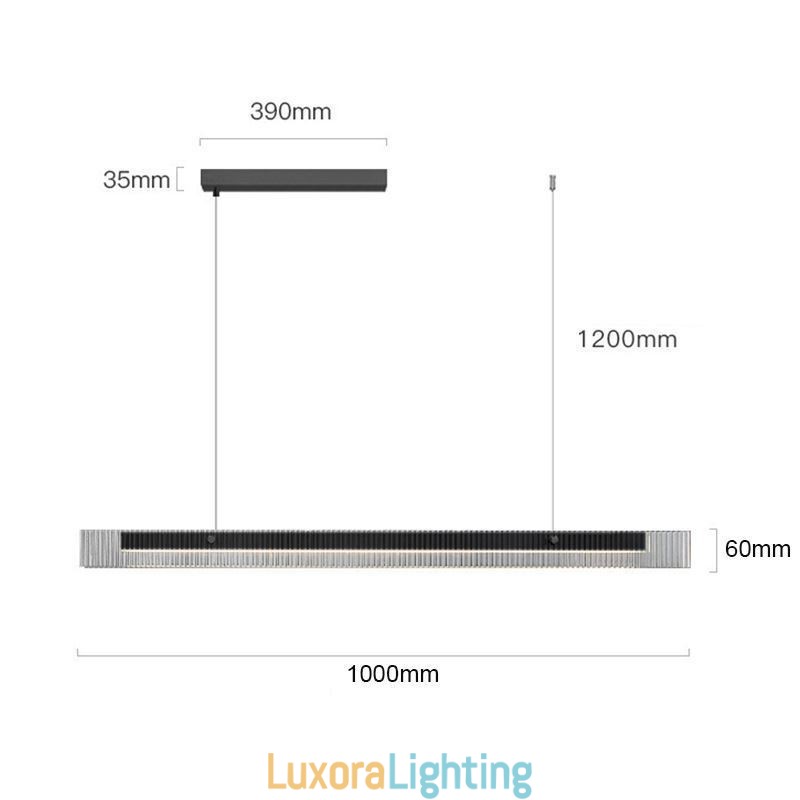 Designer Touch Decorative Pendant Light 100CM Glass Ceiling Light Stepless Dimmable With Remote Control