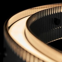 Designer Touch Decorative Glass Pendant Light 60 80CM Circle Ceiling Light Stepless Dimmable With Remote Control