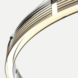 Designer Touch Decorative Pendant Light 60 80CM Circle Glass Ceiling Lamps Trichromatic Dimming